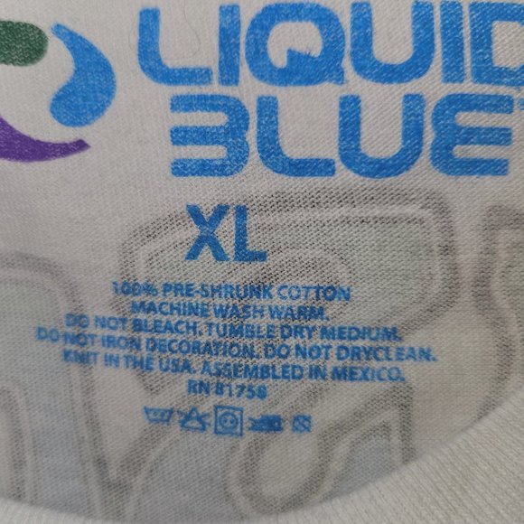 Grateful Dead Endless Tour Original 1993 Tie Dye Liquid Blue rock T-Shirt XL NWT - Picture 6 of 7